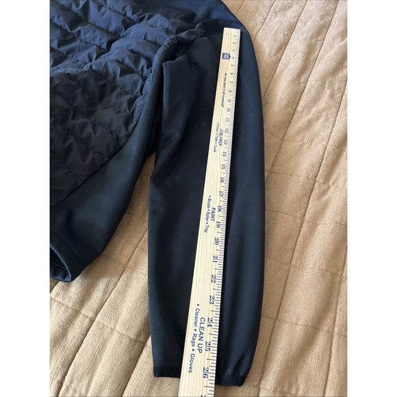 32 Degrees Men’s XL Black Mixed Media Puffer Jacket Zip Up Poly Fill - Picture 11 of 11